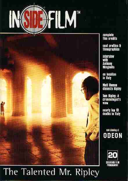 INSIDE FILM magazine side cover Issue 20  2000